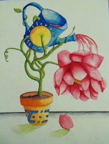 watering can/ flower.